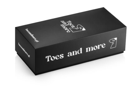 Klasyczne skarpetki Toes and More – TAMB8 Black /Fuxia Stripes/Wiosna