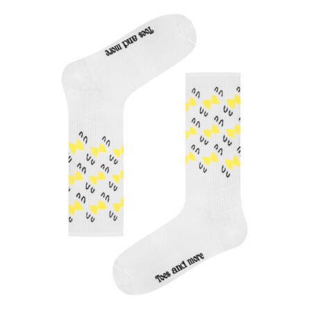 Klasyczne Skarpetki Toes and more – Yellow Black Logo