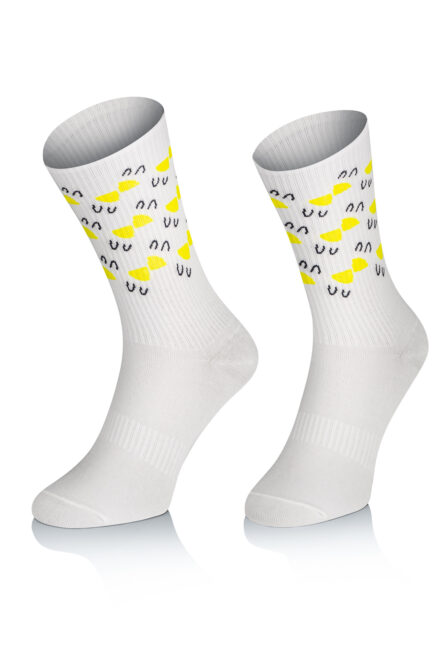 Klasyczne Skarpetki Toes and more – Yellow Black Logo