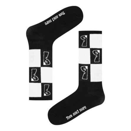 Klasyczne Skarpetki Toes and more – Classic Black with square logo