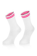 Klasyczne skarpetki Toes and More – TAMB7 White /Pink