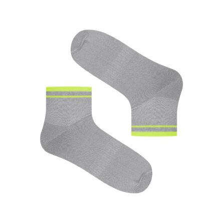 Klasyczne skarpetki Toes and More – TAMB8 Grey /Lime Stripes/Wiosna