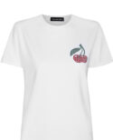 Biały T-shirt Basic-Cherry