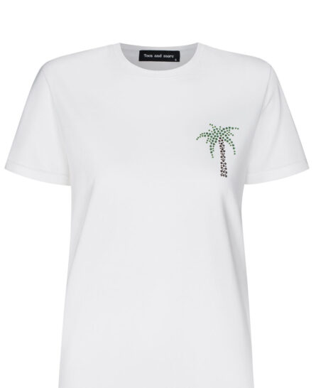 Biały T-shirt Basic-Palma